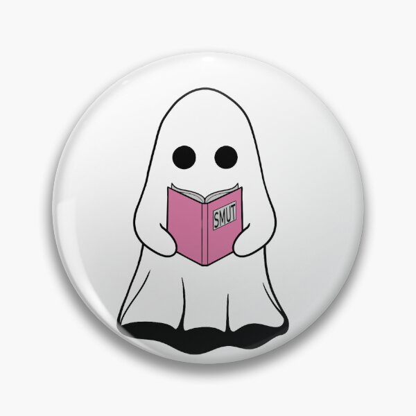 Item preview, Cartoon Ghost Reading Pink designed and sold by sgmcdermott.
