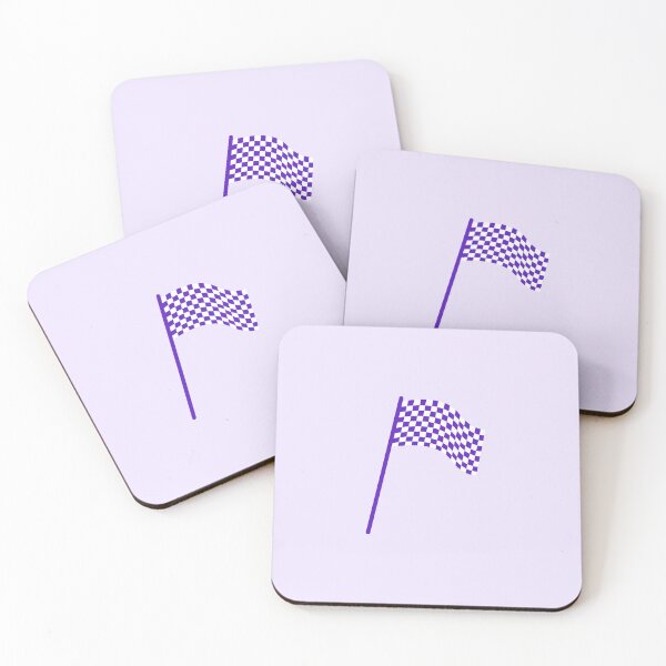 Item preview, Checkered flag purple and white designed and sold by wonderxwander.