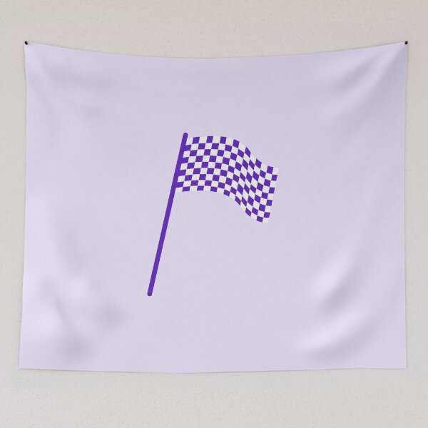 Item preview, Checkered flag purple and white designed and sold by wonderxwander.