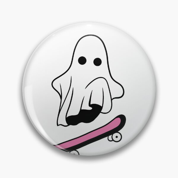 Item preview, Cartoon Ghost Skateboarding Pink designed and sold by sgmcdermott.