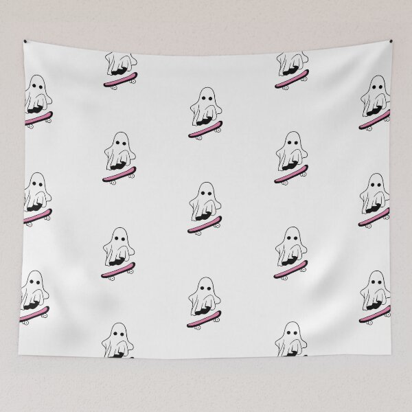 Item preview, Cartoon Ghost Skateboarding Pink designed and sold by sgmcdermott.