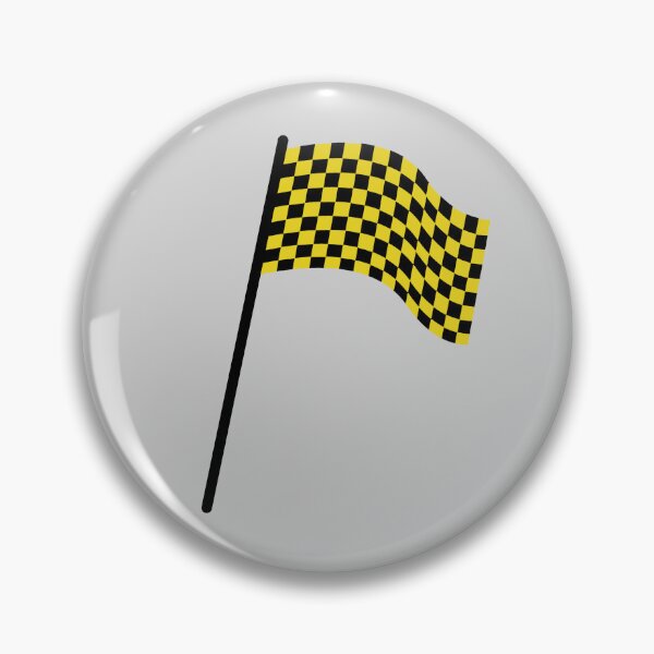 Item preview, Checkered flag black and yellow designed and sold by wonderxwander.