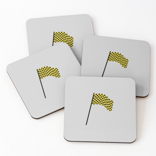 Item preview, Checkered flag black and yellow designed and sold by wonderxwander.