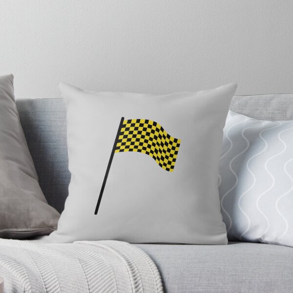 Item preview, Bandera a cuadros negra y amarilla designed and sold by wonderxwander.