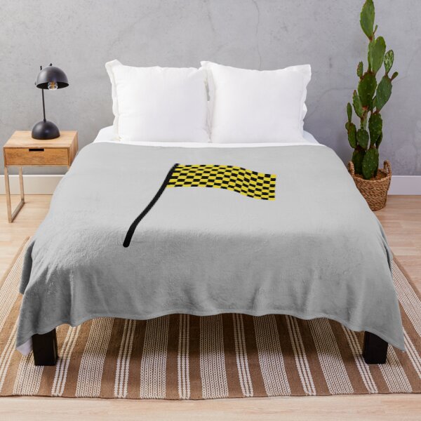 Item preview, Checkered flag black and yellow designed and sold by wonderxwander.
