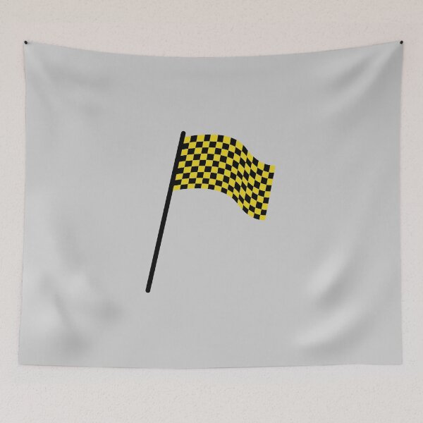 Item preview, Checkered flag black and yellow designed and sold by wonderxwander.