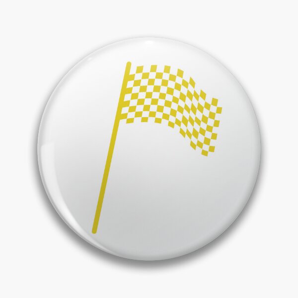 Item preview, Checkered flag yellow and white designed and sold by wonderxwander.