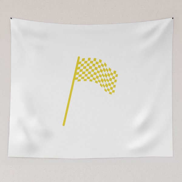 Item preview, Checkered flag yellow and white designed and sold by wonderxwander.