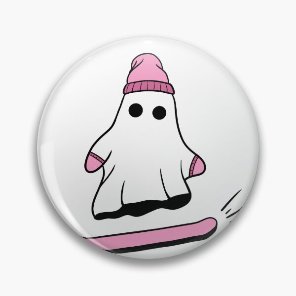 Item preview, Cartoon Ghost Snowboarding Pink designed and sold by sgmcdermott.