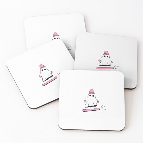 Item preview, Cartoon Ghost Snowboarding Pink designed and sold by sgmcdermott.