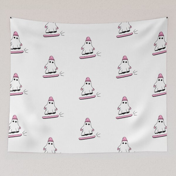 Item preview, Cartoon Ghost Snowboarding Pink designed and sold by sgmcdermott.