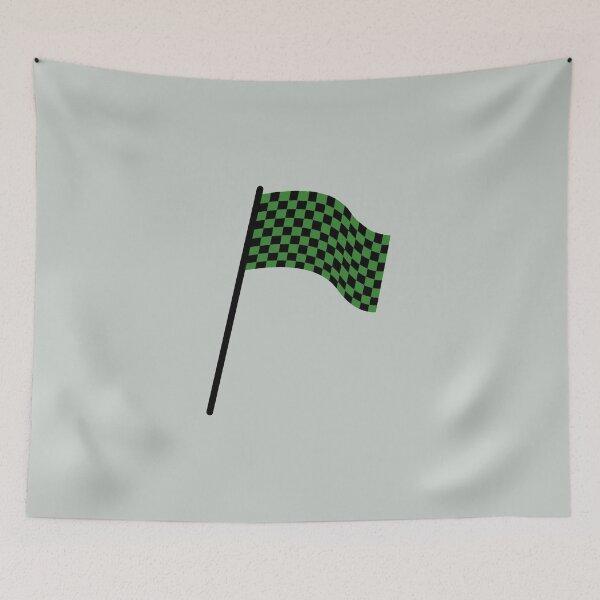 Item preview, Checkered flag black and green designed and sold by wonderxwander.