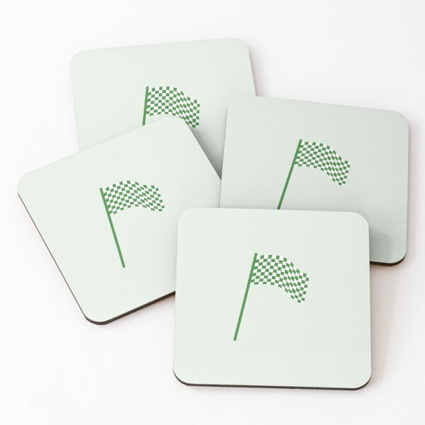 Item preview, Checkered flag green and white designed and sold by wonderxwander.