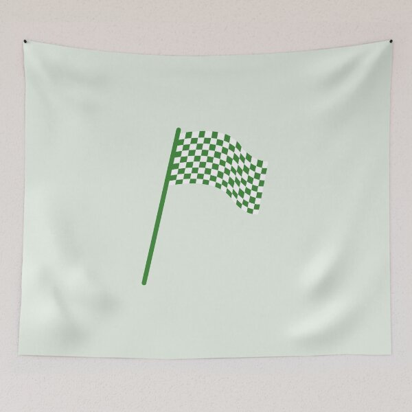 Item preview, Checkered flag green and white designed and sold by wonderxwander.
