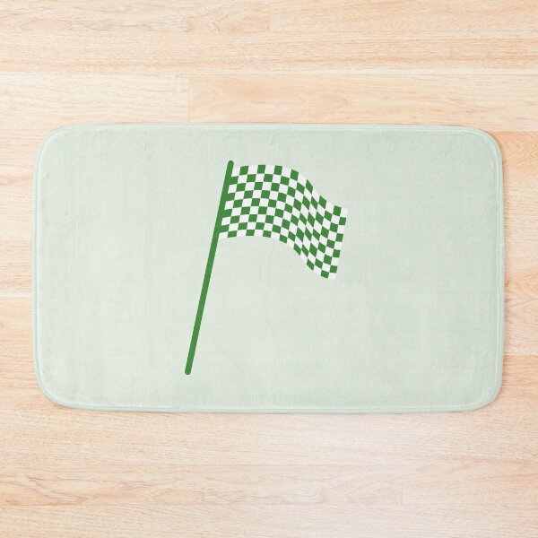 Item preview, Checkered flag green and white designed and sold by wonderxwander.