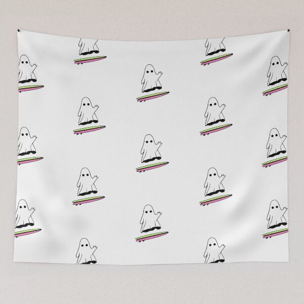 Item preview, Cartoon Ghost Surfing Pink designed and sold by sgmcdermott.