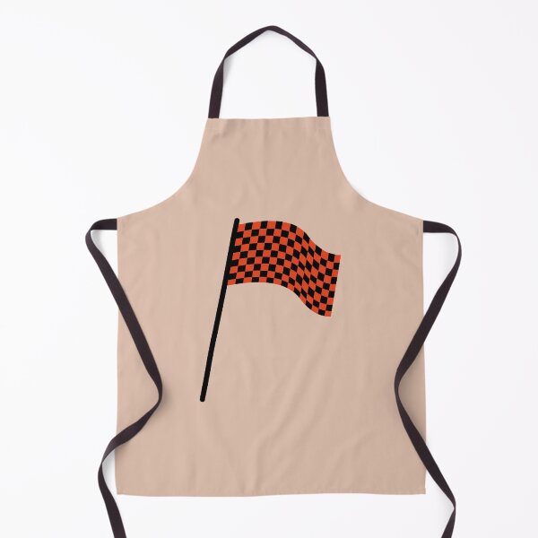 Item preview, Checkered flag black and orange designed and sold by wonderxwander.