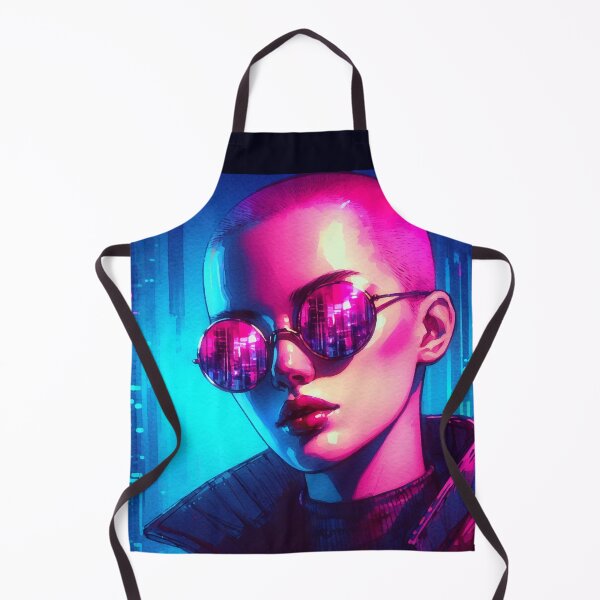 Artikelvorschau, Neon-glatzköpfiges Mädchen, runde Brille [Neo-Noir-Ästhetik] entworfen und verkauft von RESToRAPTOR.