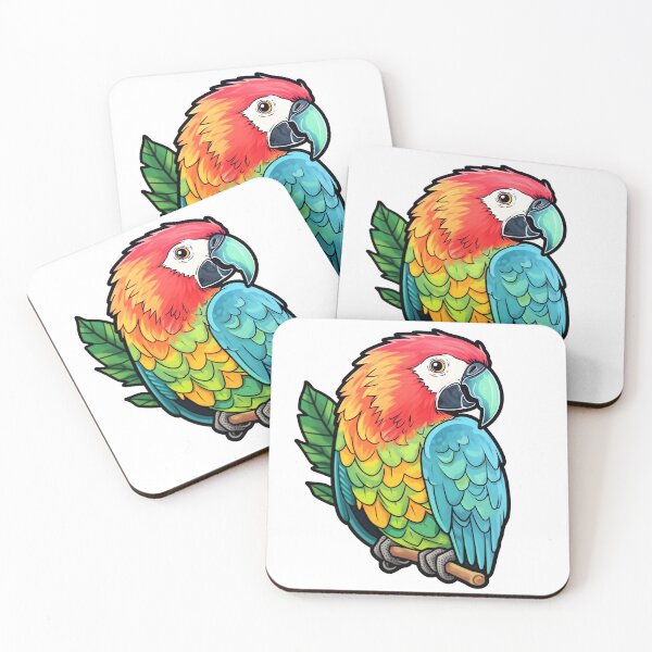 Item preview, colored macaw parrot designed and sold by Ararat Shahinyan.