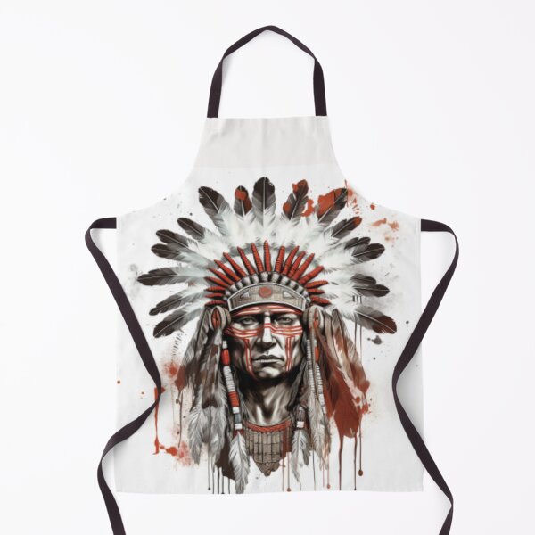 Item preview, Native American chief male with feather headdress and paints designed and sold by cristina1001.