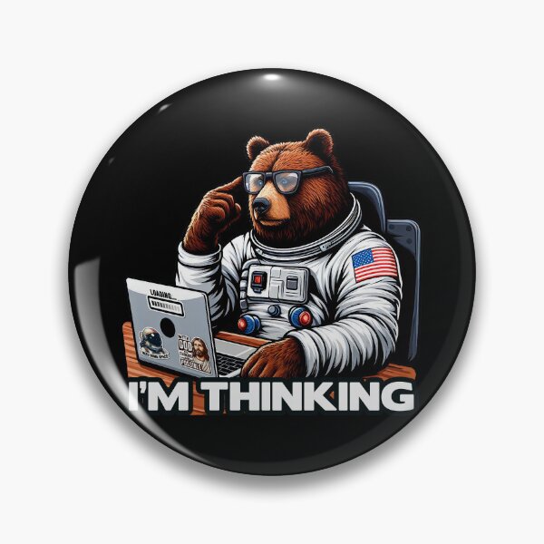 Item preview, I'm Thinking meme Grizzly Bear designed and sold by plushism.