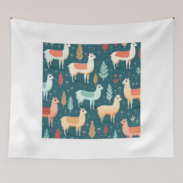 Item preview, Cute pretty lama pattern designed and sold by SmileshareShop.