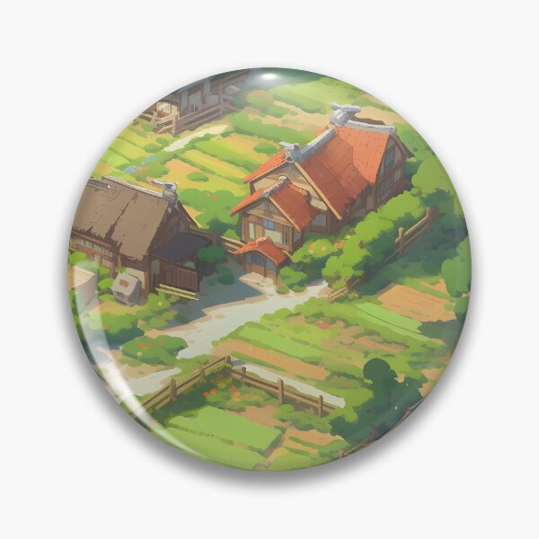Item preview, Summer day Countryside, top down bird view- Pixel art designed and sold by octoboobs.