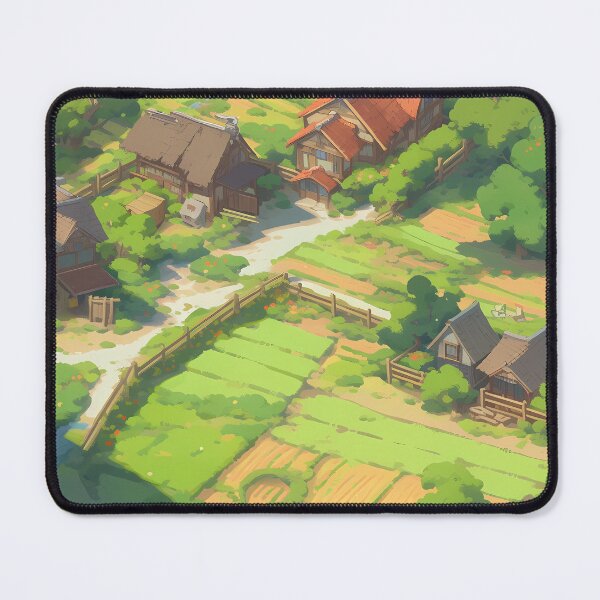 Item preview, Summer day Countryside, top down bird view- Pixel art designed and sold by octoboobs.
