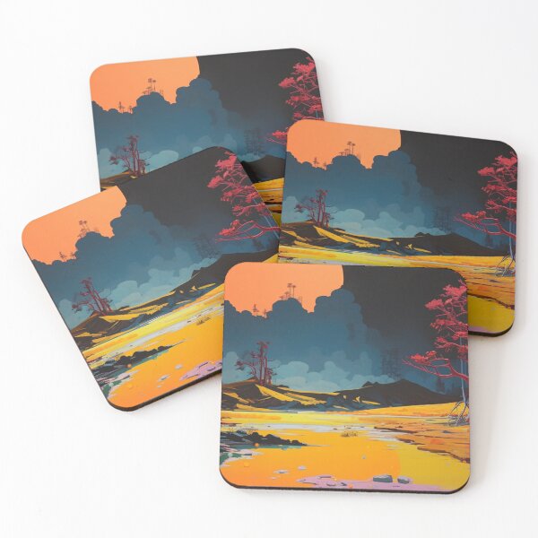 Item preview, landscape, colorful, sun, mountains designed and sold by Sarfa-art.