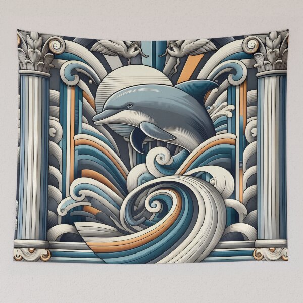 Item preview, Dolphin Abstract Gray Design designed and sold by Alessei.