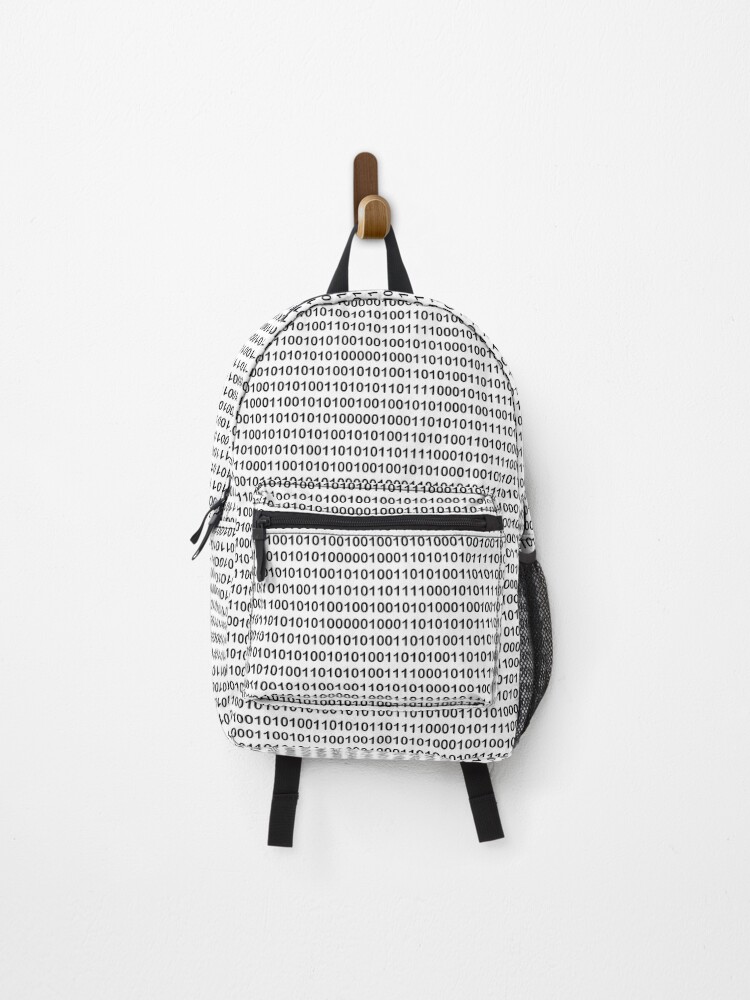 Thumbnail 1 of 3, Backpack, Binary Code designed and sold by Patterns-2024.