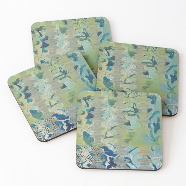 Item preview, Forest Shade Abstract Art in Turquoise, Sage, Navy, and Black designed and sold by Sheree Burlington.
