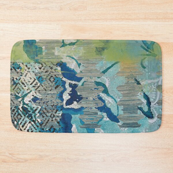 Item preview, Forest Shade Abstract Art in Turquoise, Sage, Navy, and Black designed and sold by Sheree Burlington.