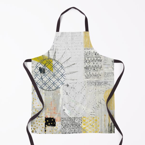 Item preview, Morning Abstract Art in Yellow, Gold, Grey, Black and White designed and sold by Sheree Burlington.