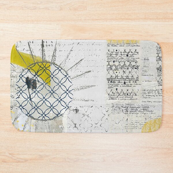 Item preview, Morning Abstract Art in Yellow, Gold, Grey, Black and White designed and sold by Sheree Burlington.