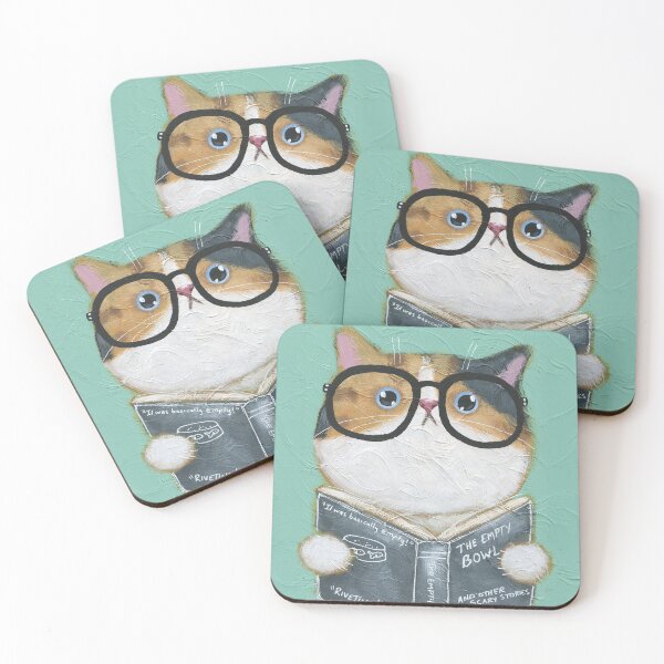 Item preview, Kitty Reading Scary Stories designed and sold by KilkennyCat Art.