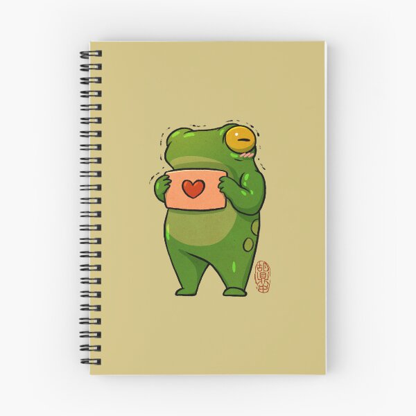 Item preview, cute note frog for valentine's day designed and sold by DingHuArt.