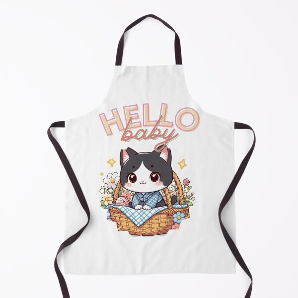 Item preview, Fantasy manga cat in basket, Feline Friends purrfect, cat anime designed and sold by Coolparrotgirl.