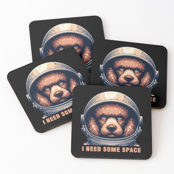 Item preview, I Need Some Space meme Poodle Dog Astronaut designed and sold by plushism.