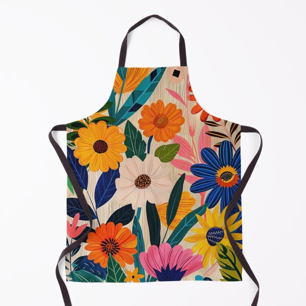 Item preview, Colorful flowers in style folk art-inspired illustrations designed and sold by DesignVistaHub.