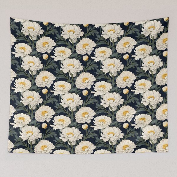 Item preview,  White Marigold flower seamless pattern designed and sold by varinchai.