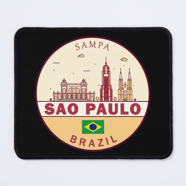 Item preview, Sao Paulo Brazil City Skyline Emblem designed and sold by KrisSidDesigns.