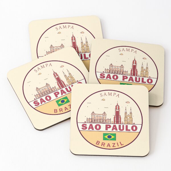 Item preview, Sao Paulo Brazil City Skyline Emblem designed and sold by KrisSidDesigns.