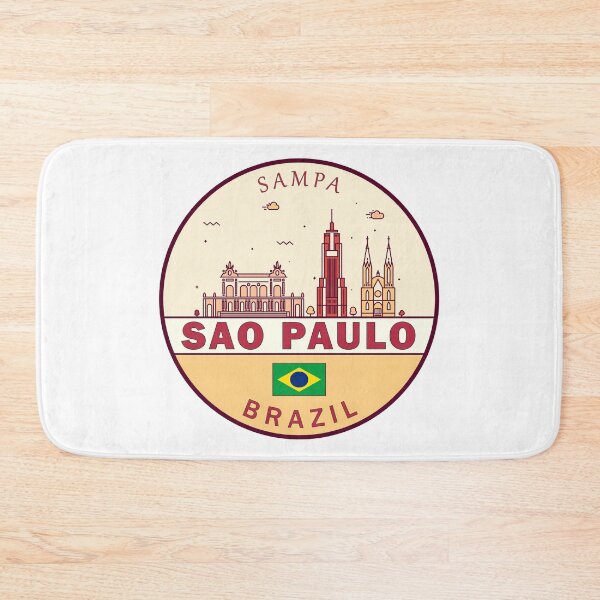 Item preview, Sao Paulo Brazil City Skyline Emblem designed and sold by KrisSidDesigns.