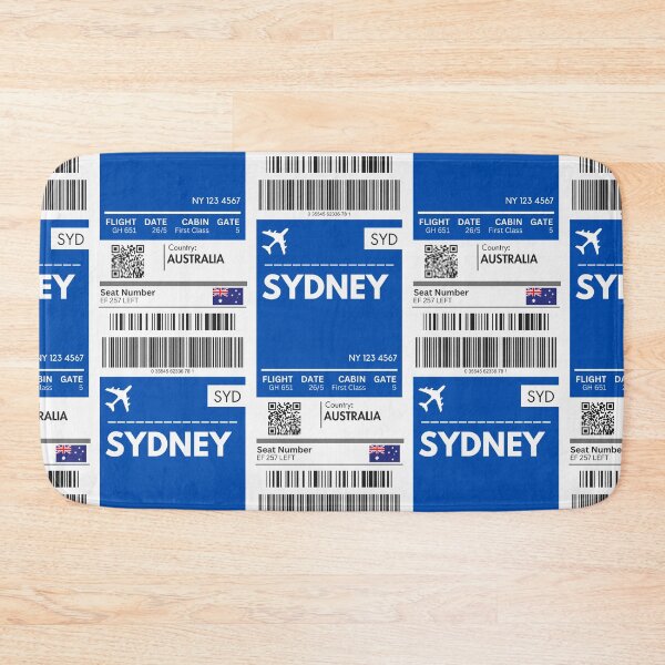 Item preview, Sydney Airplane Boarding Pass designed and sold by RoamInk.