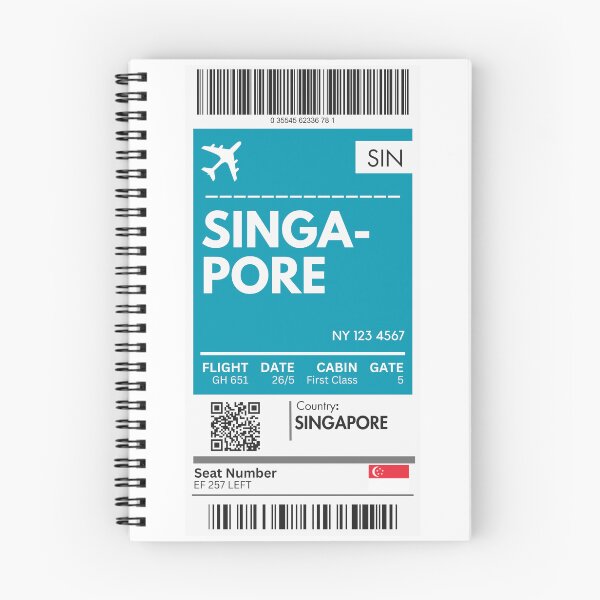 Item preview, Singapore Airplane Boarding Pass designed and sold by RoamInk.