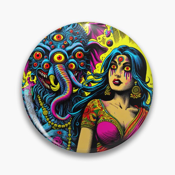 Item preview, Trippy Weird Psychedelic Elephant Monster God designed and sold by AIPixelMaster.