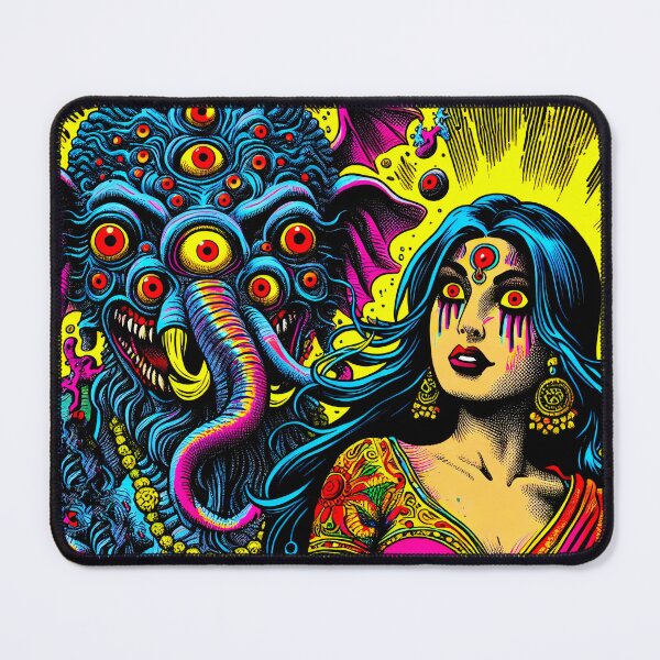 Item preview, Trippy Weird Psychedelic Elephant Monster God designed and sold by AIPixelMaster.