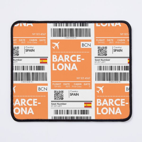 Item preview, Bracelona Airplane Boarding Pass designed and sold by RoamInk.