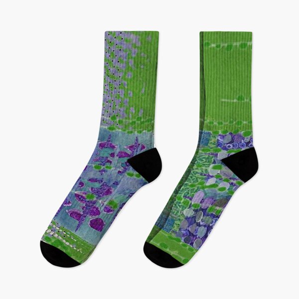 Item preview, Grapevine Abstract Art in Green, Purple, Black and White designed and sold by Sheree Burlington.